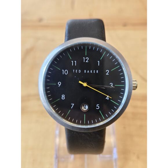 Ted Baker Gents Japanese Quartz Black Dial Leather Strap Men's Watch TE1092 - Picture 5 of 12